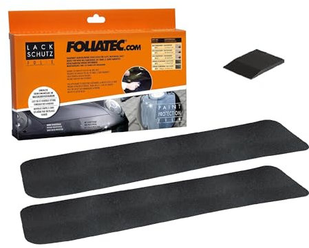 FOLIATEC Lack Schutzfolie Lackschutz Folie für Auto Einstiegsbereich, schwarz, 12 x 45 cm