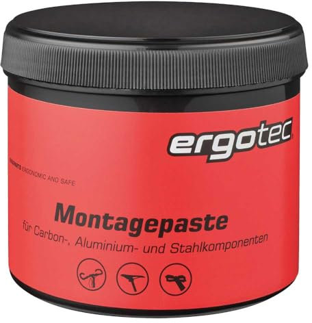 ErgoTec Unisex – Erwachsene Montagepaste-03560554 Montagepaste, Schwarz/Silber, 400 g
