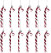 GWHOLE 12 Pack Candy Cane Christmas Decorations Red Christmas Tree Decorations Red and White Bauble Candy Cane Lane Crutch Pendant for Xmas Tree Decor
