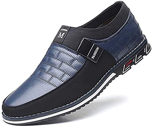 Asifn Sin Cordones Mocasines de Piel Hombre Mocasín Clásico Barco Zapatos Oficina Casuales Ligeros