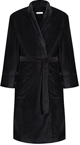 Ben Sherman Underwear Men's Randol Mens Fleece Bath Robe, Schwarz, M