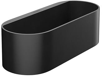 hansgrohe WallStoris - cesta baño profunda, repisa de almacenamiento, estanteria baño sin taladro, organizador baño, accesorios baño, negro mate, 27912670