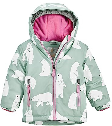 firstinstinct by killtec bambini Giacca da sci impermeabile/giacca funzionale con cappuccio e ghetta antineve FISW 30 MNS SKI JCKT, steel mint, 86, 39907-000