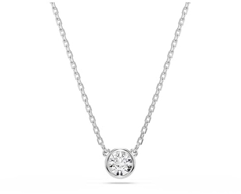 Swarovski Pendente Imber, Taglio Round, Bianco, Placcato rodio