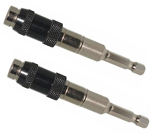 WOONEKY 2stücke Magnetischer Drehbohrerhalter Schwenkbarer Bithalter Mit Bohrerverlängerung Flexibler Bitspitzenhalter Für -griffbits Bohrerhalter Mit Integriertem Magnet Für Schnelles Ans