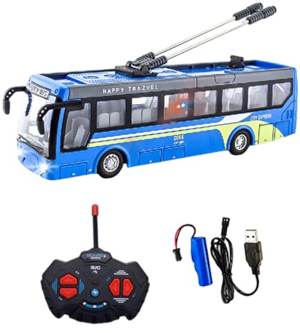 MOUNTTU Juguete de autobús Escolar, Juguete de autobús de Control Remoto, Autos Recargables con batería y Cable, Juguetes para niños para niños, niñas