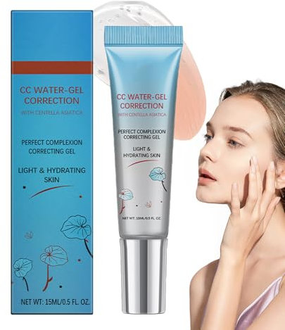 CC Cream Red Correct | 15 ml contra el enrojecimiento crema con asiática, corrector de cobertura completa con efecto calmante, crema correctora de color para una textura natural uniforme y no grasa