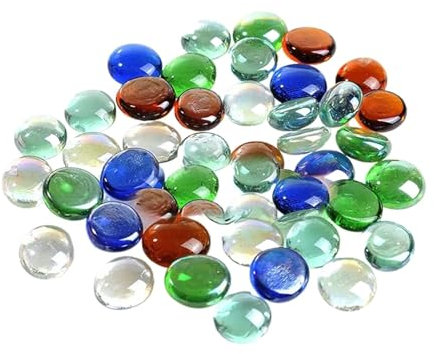 Générique Gravier Aquarium 100g Galets de Verre Perles Pierres Poissons Aquarium Perles Rondes décoration colorée pour Jardins