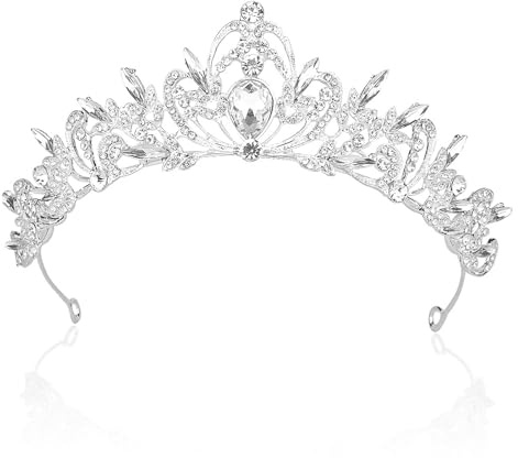 POPAPIE Couronne Femme,Couronne Princesse Fille Bandeau | Diadème Femme Tiara Cristal Couronne Strass,Accessoires de Cheveux Tiare de Mariage pour Carnaval Mariage Anniversaire Fête
