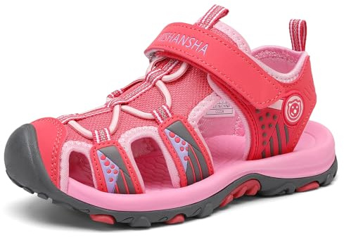 SAGUARO Sandali Chiusi Bambini Trekking Estate Outdoor Scarpe Traspirante Rosa Gr.28