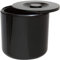 We Can Source It Ltd - Round Black Plastic Ice Bucket Bar Pub Ice Cooler Internal Drainer 4ltr/7pt