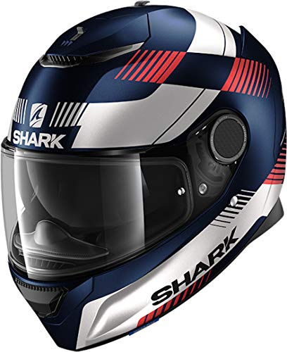 SHARK, Motorradhelm Spartan Strad Anthrazitgrau blau weiß rot, XL