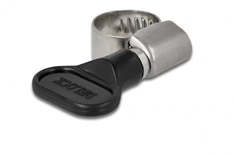Delock Schlauchschelle mit Flügelmutter 8-12 mm 10 Stück schwarz