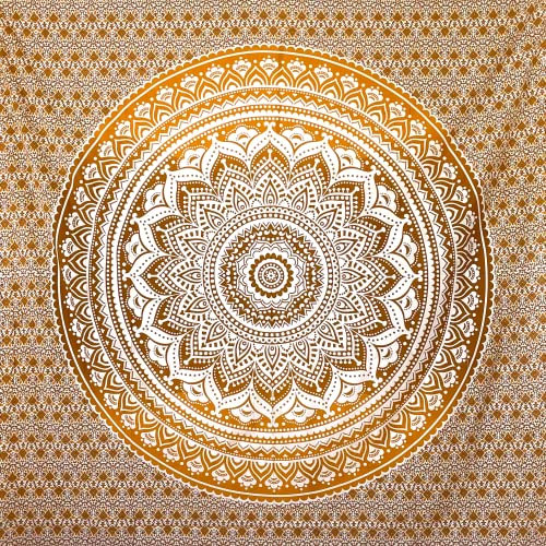 MOMOMUS Mandala Tuch Mehrzweck - Pareo/Strandtuch XXL, Dünn und Sandabweisend, Große Stranddecke Sandfrei Sanddurchlässig oder Picknickdecke XXL für Camping und Yoga - Braun 210x230cm