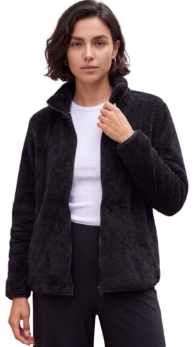 Roman Originals Soft Sherpa Fleece Jacket for Women UK - Ladies Autumn Everyday Winter Holiday Pull-On Comfy Soft Vacation Work Teddy Coat