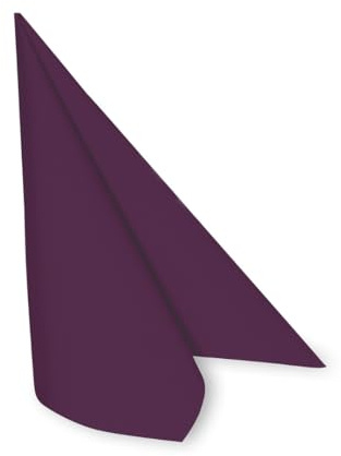 DeinPack 50 x Airlaid Serviette 40 x 40 cm dunkelviolett HORECA - hochwertige Einwegservietten stoffähnlich - Reißfest, Saugstark & Formstabil - ideal für Hochzeit, Partys und Events