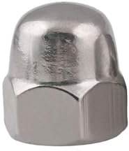 RKODRSMG Écrou borgne Hexagonal à Filetage Fin, 1/2 pièce, M10 x 1,25/M12 x 1,25 mm, en Acier Inoxydable 304 DIN 1587, écrou décoratif Hexagonal en Demi-Cercle, écrou dôme(M10x1.25mm(1pcs))