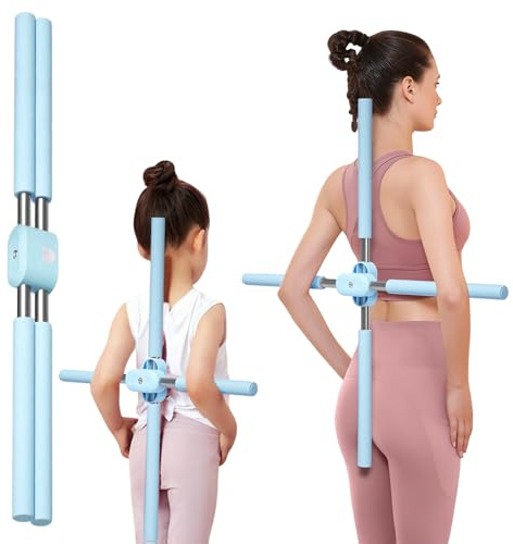 Yoga Stick, Back Cross Orthosis for Adult And Child, Foam Stainless Steel Material, Improving Hunchback and Chest Back Support, Hump Corrector Posture Corrector Stick Stretching rod(23.6-35.4in)