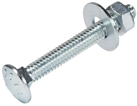 1/4 x 2 (100 Pack) Zinc Carriage Bolt Kit, Grade 307A by Makers Bolt