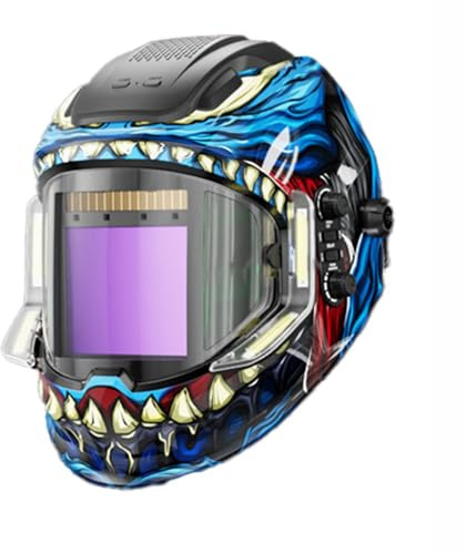 Bananaww Masque Soudure Casque Soudure Automatique Protection complète Confortable Anti-éclaboussures Réglable Résistant aux Chocs Équipement de Travail Visière Rabattable à 180°