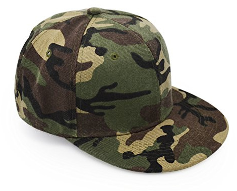 UltraKey Baseball Cap, Flat Brim Army Military Baseball Cap Camouflage Hats for Hunting Fishing Outdoor Activities Green