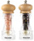 Salter Beech Wood Mill Set - Salt & Pepper Mills, Ceramic Grinding Mechanism, Spice Mills With Adjustable Grind From Fine To Coarse, Twist To Grind, Clear Acrylic Body, Natural Wooden Top, 7607 WDXR