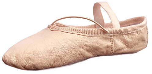 Ballet Shoes Ballet Dance Shoes Canvas Gymnastic Yoga Shoes Flat Full Sole Leather Ballerina Shoes for Kids, Girls Young Children (11 UK Kids) Pink