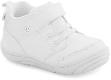 Stride Rite 360 Unisex Child Taye 2.0 First Walker Shoe, White, 4 Toddler US