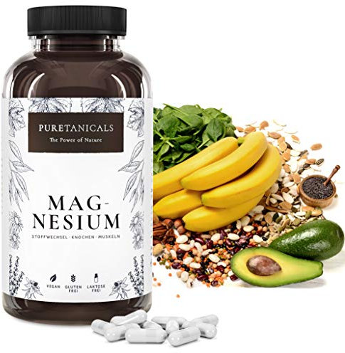 Magnesium Kapseln hochdosiert 365 Stück Familienpackung | Premium 400mg ELEMENTARES (reines) Magnesium je Tablette (664 mg Pulver) - Laborgeprüft ohne Magnesiumstearat vegan