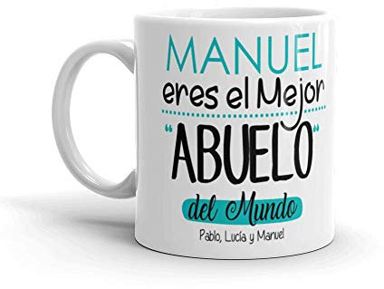 Kembilove Taza de Café Abuelo – Taza de Desayuno Eres el Mejor Abuelo del Mundo – Taza de Café y Té para Abuelos – Taza de Cerámica Impresa – Tazas de de 350 ml – Regalo Original Abuelo