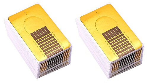 50/100 Pezzi Cartine Ricostruzione Unghie Gel Nail Art Sagome per Unghie Ricostruzione Fai da te Allungamento Unghie (100 Pezzi)