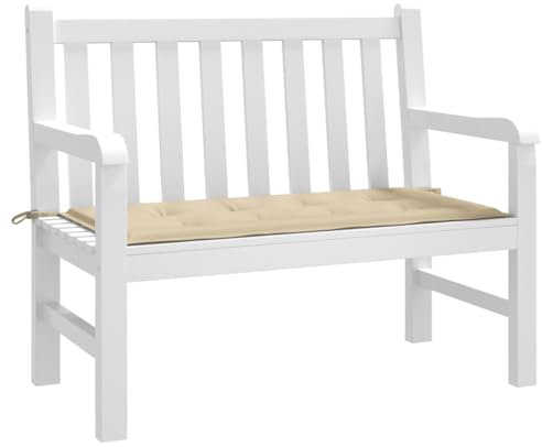 vidaXL Gartenbankauflage, Bankauflage Sitzkissen Outdoor, Polsterauflage Auflage für Gartenbank, Bankpolster Bankkissen, Beige 100x50x4cm Oxford-Gewebe