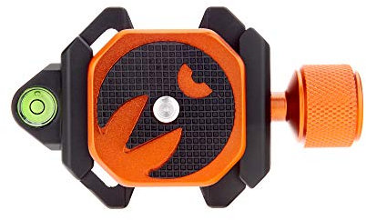 3 Legged Thing TW-CL Twist Clamp – Arca-Swiss Compatible Quick Release Clamp with Plate, Bubble Level & 3/8 Thread Mount