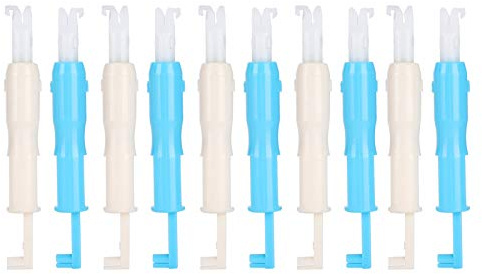 Zerodis 12pcs Sewing Machine Needle Automatic Inserter Threading Tool Needle Threader Automatic Needle Threading Tool