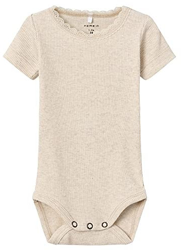 NAME IT Baby - Mädchen Nbfkab Ss Body Noos, Peyote Melange, 86