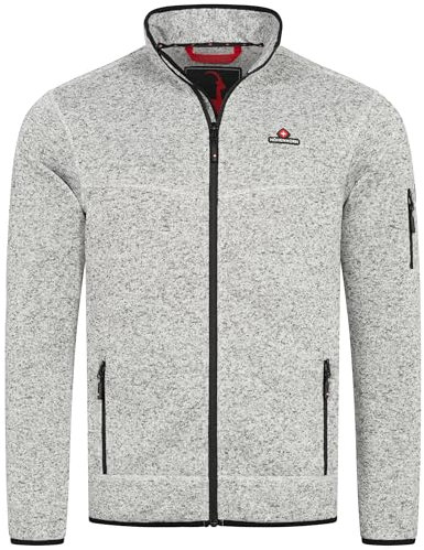 Höhenhorn Tacul Herren Jacke Fleece Strickjacke Hellgrau Gr. L