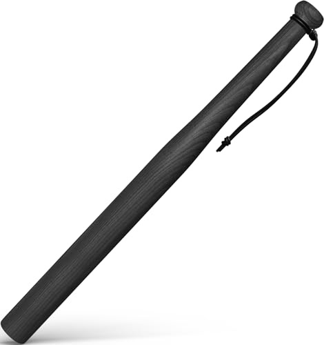 Victorer Mazza da Baseball in Legno Massello di Faggio UE (46 cm, Nero)