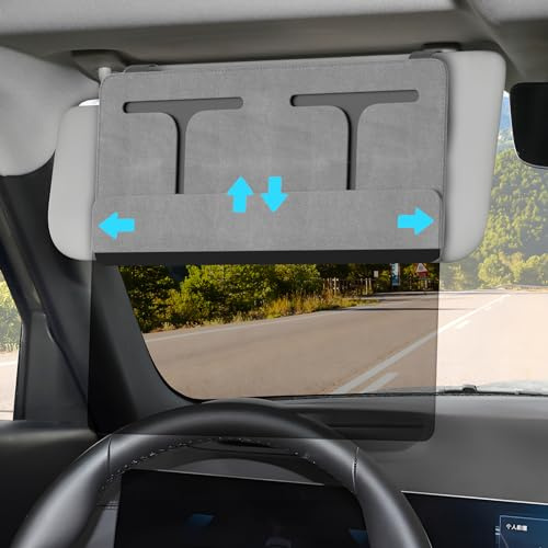 Extensor de Visera Parasol Coche, Posición Ajustable, Protección Antirreflejos y UV, Prevención de la Ceguera por Nieve para Garantizar Una Conducción Segura, Accesorio para el Interior del Coche