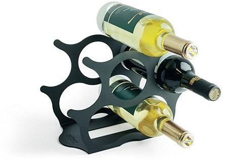 Etterr Portabottiglie vino per tavolo da pranzo e cucina - Organizzatore e supporto in metallo - Mobili e accessori