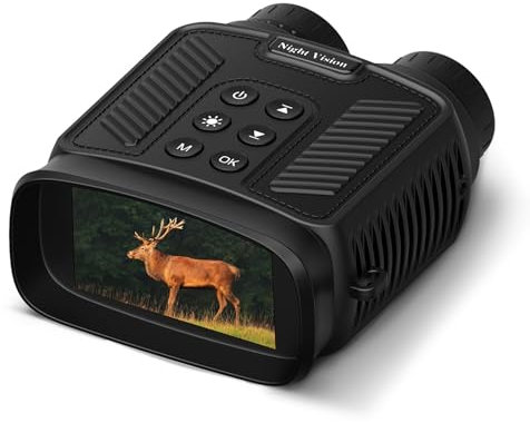 Doorslay Kompaktes Nachtsichtfernglas für Erwachsene mit Infrarot – Leichte Digitalkamera mit 10-fachem optischen Zoom und 2,5K UHD-Videoauflösung