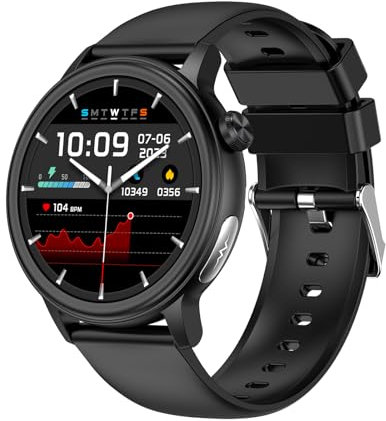YYKY Smartwatch mit EKG Gesundheitsuhr 𝐇𝐑𝐕/Hαrnsäure/𝐛𝐥𝐮𝐭𝐝𝐫𝐮𝐜𝐤/BMI Fitnessuhr 1.39”Smart Watch Herren Telefonfunktion/SOS 24H Herzfrequenz Körpertemperatur/Müdigkeit/Schlaf/𝐒𝐏𝐎𝟐