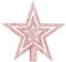 DERAYEE Glitzernde Weihnachtsbaumspitze,Stern Weihnachtsbaumschmuck Baumspitze Weihnachten für Weihnachtsdeko (Roségold)