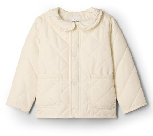 Amazon Essentials Unisex_baby Quilted Mid-Weight Field Jacket, Ivory, 3T