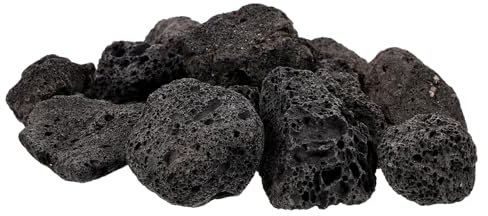 GRIRIW 1 Pack Natural Volcanic Rock Fish Tank Decor Lava Stone Landscaping Rocks, Small Volcanic Stones for Decorative Use, Ideal for Landscaping and Drainage