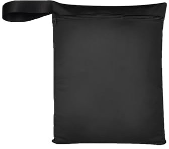 1 Pezzi 36 * 30cm sacco biancheria sporca,sacchetti impermeabili Riutilizzabile,Sacco Biancheria Sporca Viaggio,con cerniera,per Gym,nuoto(Nero)