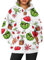 Hoodie Damen Grinch weihnachtspulli Grinch Pullover Hoodie Lustige Weihnachten Grafik Drucken üBergroßE Sweatshirts Mit Tasche LäSsig Langarm Pullover Tops Damen t-Shirt Grinch Grinch Hoodie Decke