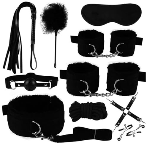 1 set di oggetti di scena per feste in peluche di nylon nero