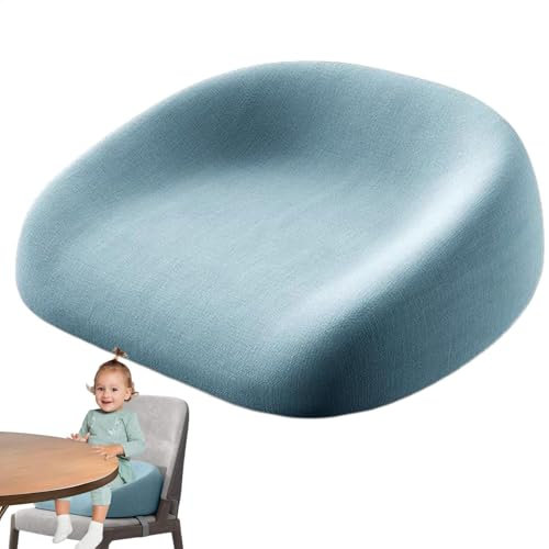 Kids Booster Sitz für Esstisch, Sitzerhöhung mit Riemen, Stuhlverstärker aus Baumwolle - Kindersitzkissen für Esszimmerstuhl, Abnehmbares Sitzkissen