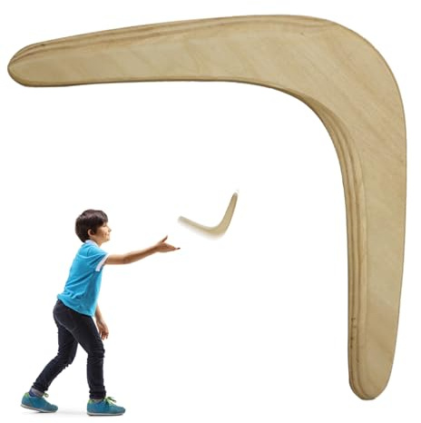 BEAHING Boomerang Wooden V-Shaped 13x2 Inch Boomerangs for Kids Adults Portable Replacement Outdoor Toys for Lawn Beach Camping, Boomerang for Kids
