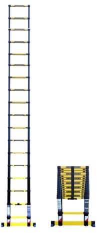 Échelle Télescopique Woerther® 5,20 m – Aluminium Premium EN131-6 – Ultra Stable, Légère et Compacte – Système Anti-Pincement Push & Go – Garantie 5 Ans
